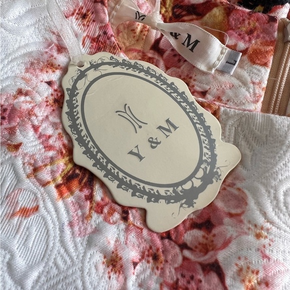 NWT Fit & Flare Greece Cherry Blossom Sleeveless Mini Dress Avant Garde - Picture 6 of 8